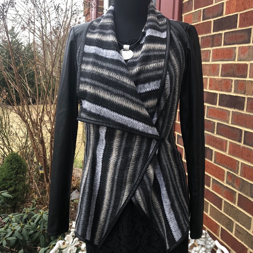 SAKS FIFTH AVENUE FAUX LEATHER JACKET